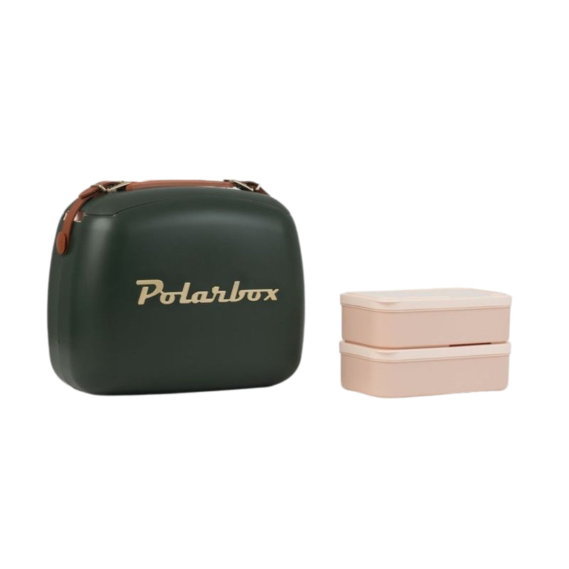 Polarbox 6 Liters Urban Cooler Bag with 2 Containers Forest Green - Gold