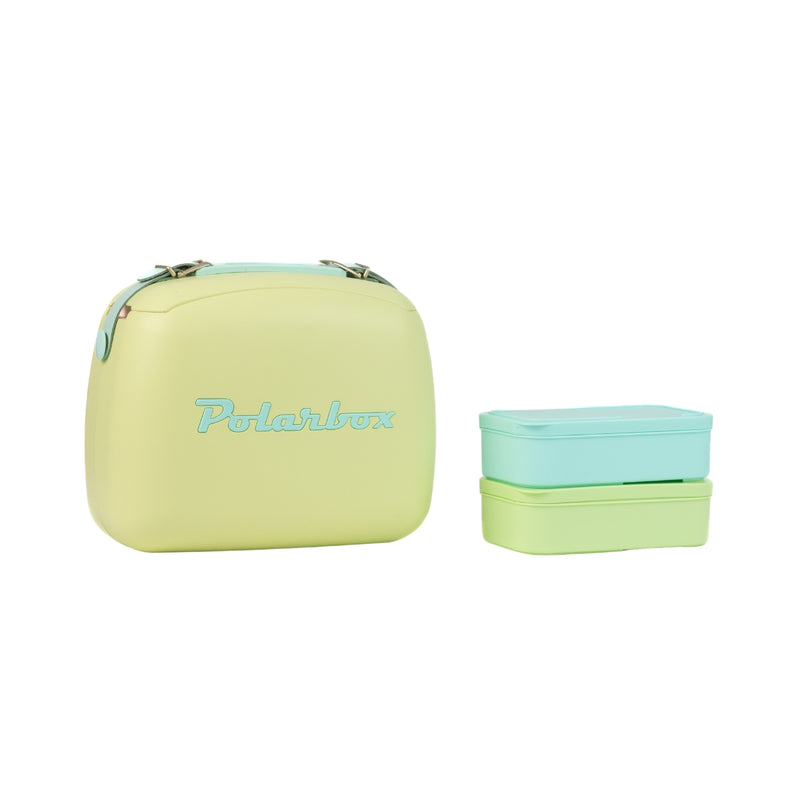 Polarbox 6 Liters Summer Pop Cooler Bag with 2 Containers Lime - Cyan