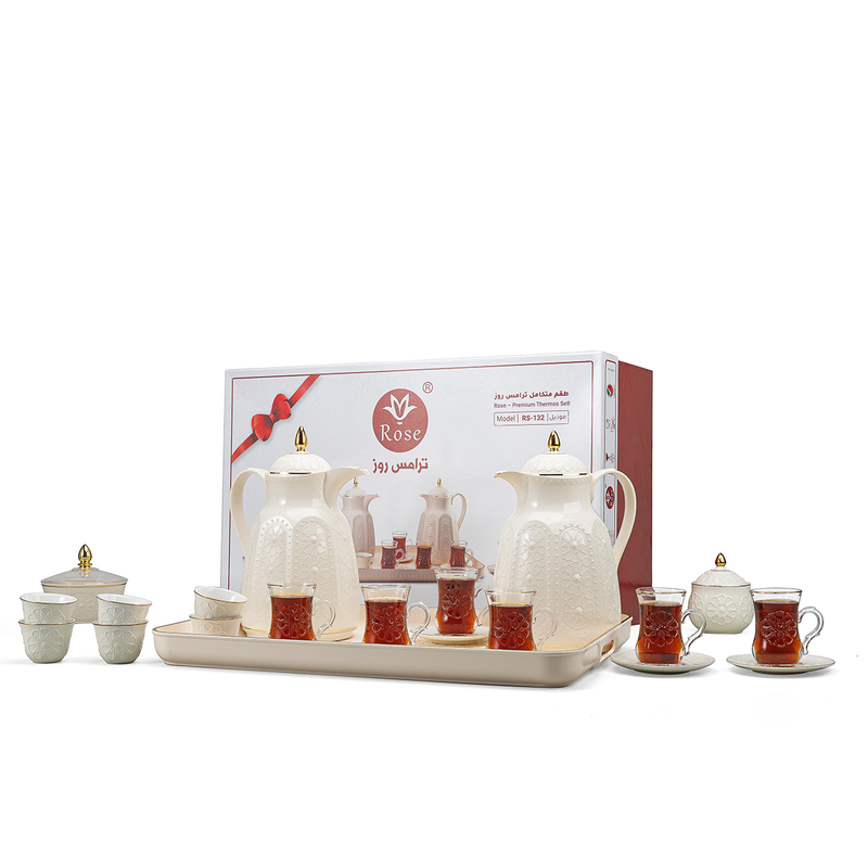 Rose Thermos RS-132 Complete Tea & Coffee Set with Vacuum Flask