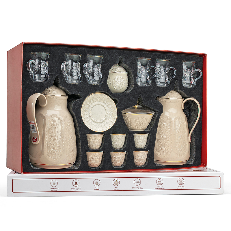 Rose Thermos RS-132 Complete Tea & Coffee Set with Vacuum Flask