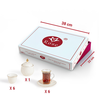 Rose Thermos RS-624 Tea and Coffee 20 Pieces Set