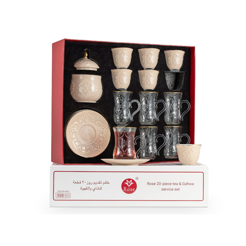 Rose Thermos RS-624 Tea and Coffee 20 Pieces Set
