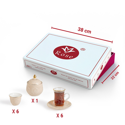 Rose Thermos RS-624 Tea and Coffee 20 Pieces Set