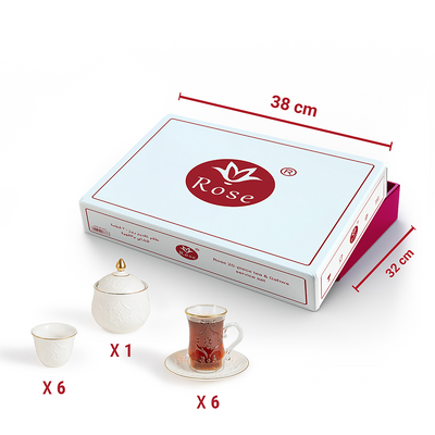 Rose Thermos RS-624 Tea and Coffee 20 Pieces Set