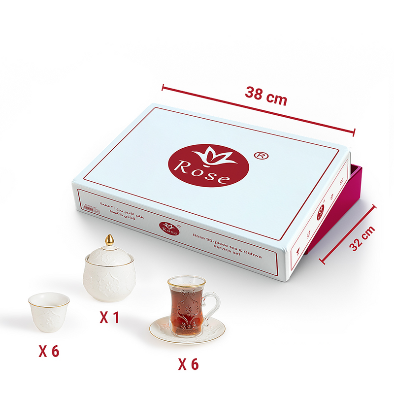 Rose Thermos RS-624 Tea and Coffee 20 Pieces Set