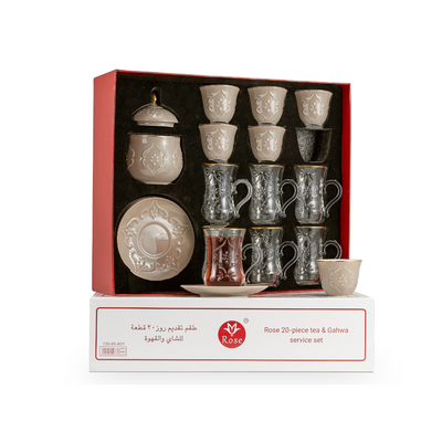 Rose Thermos RS-624 Tea and Coffee 20 Pieces Set