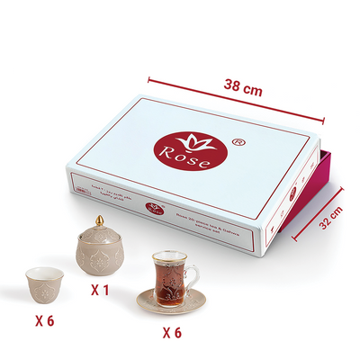 Rose Thermos RS-624 Tea and Coffee 20 Pieces Set