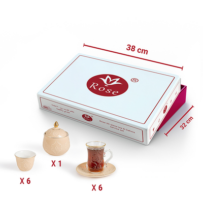 Rose Thermos RS-624 Tea and Coffee 20 Pieces Set