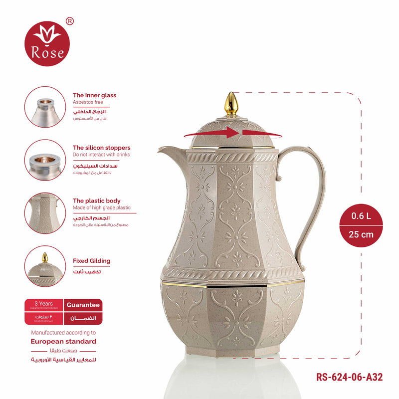 Rose Thermos RS-624 Tea Vacuum Flask