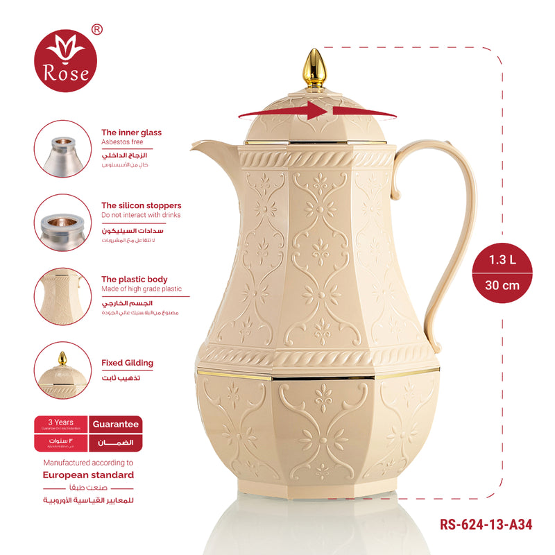 Rose Thermos RS-624 Tea Vacuum Flask