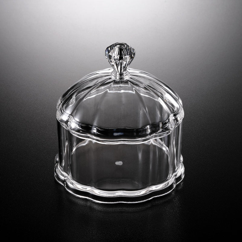 Vague Acrylic Round Clear Dessert Set 23 x 18 cm