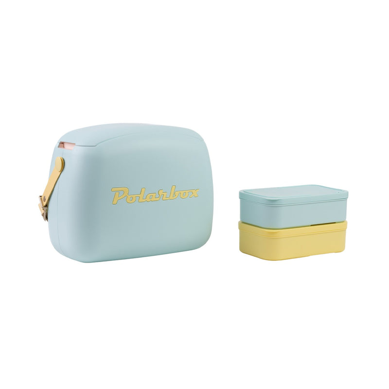 Polarbox 6 Liters Summer Pop Cooler Bag with 2 Containers Sky blue - Yellow