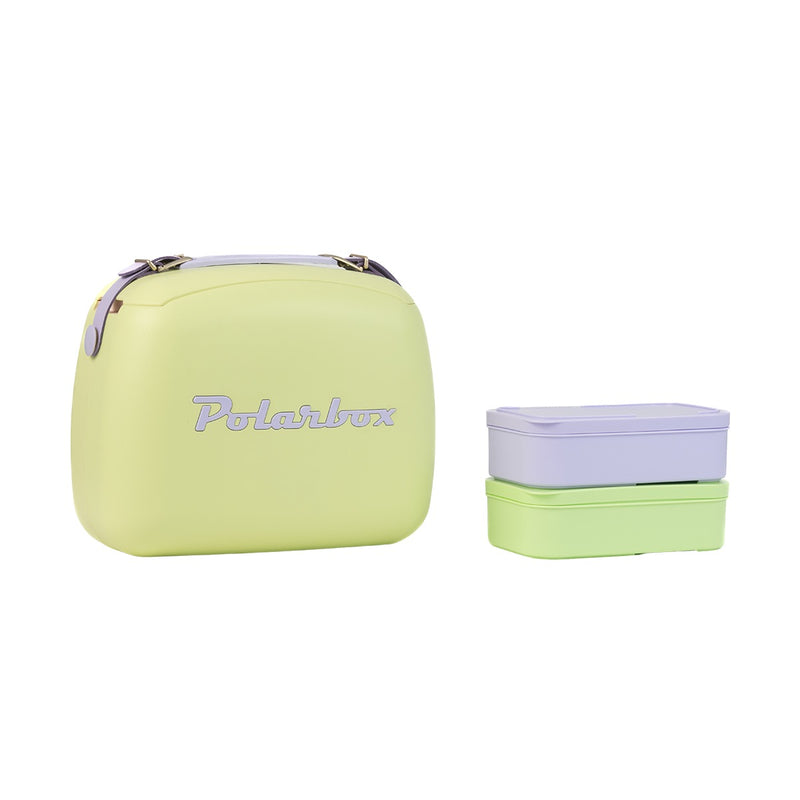 Polarbox 6 Liters Summer Pop Cooler Bag with 2 Containers Lime - Lilac