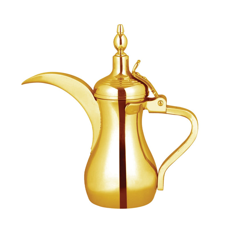 Vague Stainless Steel Coffee Dallah 26 oz Golden Finish