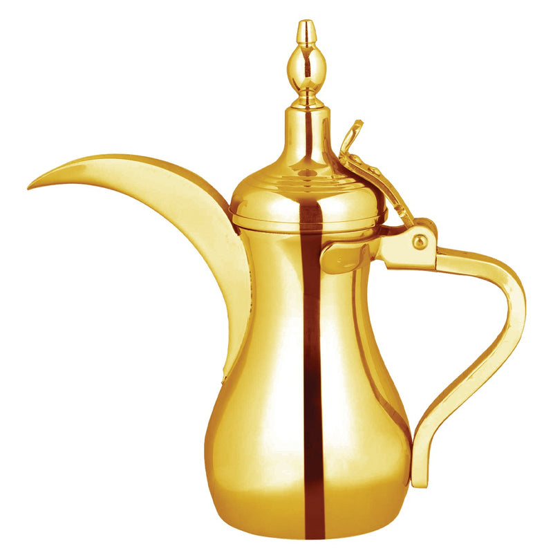 Vague Stainless Steel Coffee Dallah 40 oz Golden Finish