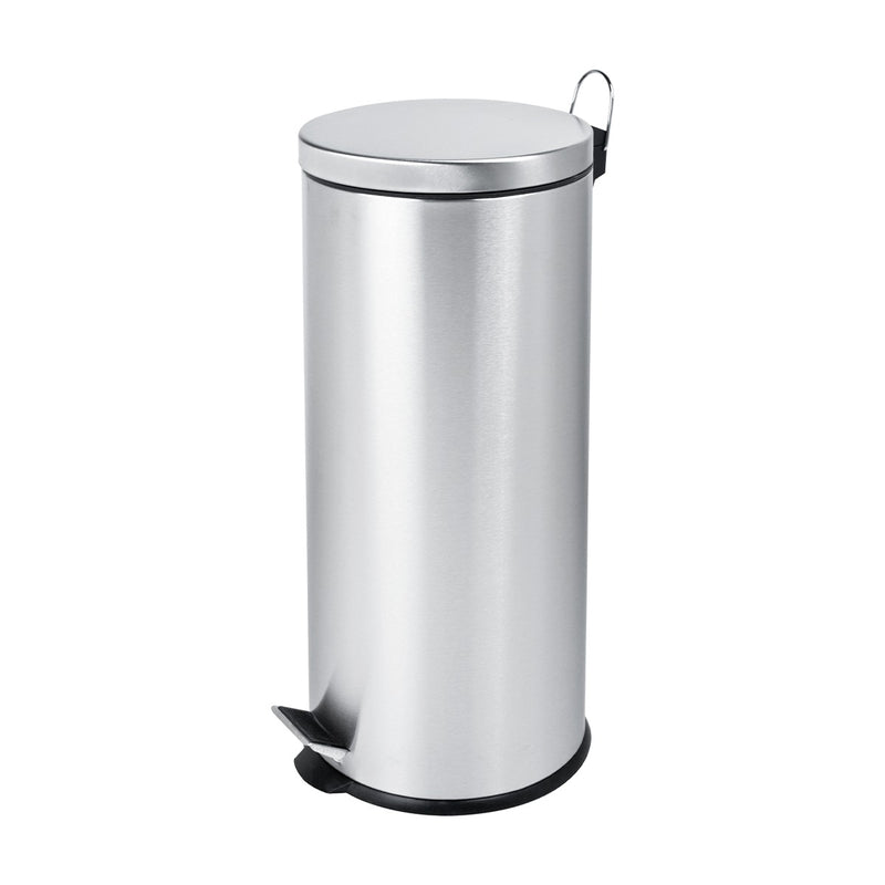 Vague 30 Liter Stainless Steel Pedal Bin Matt Finish Dia 29.2 x 62.5 cm
