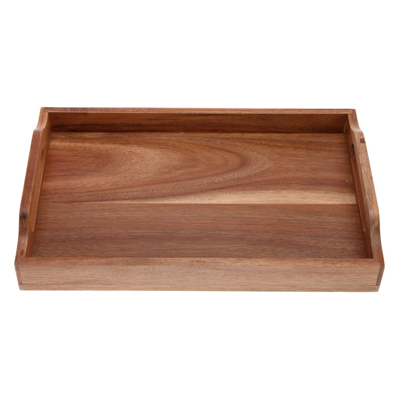 Vague Rectangular Wooden Tray with Handles - Al Makaan Store