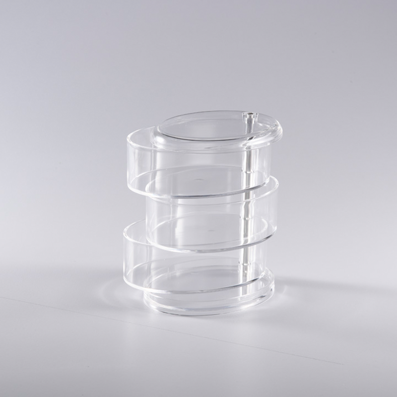 Vague Acrylic 3 Layers Oval Serving Stand