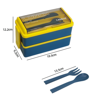 Vague Silcone Two Layer Lunch Box 1.4 Liter