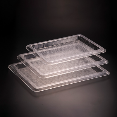 Vague Acrylic Serving Tray Bark Design with Round Edges