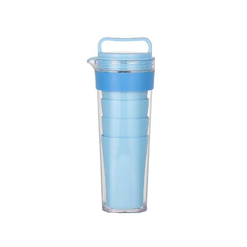 Vague Water Pitcher with 4 Cups Set 1.4 L