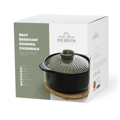 Che Brucia Direct Fire Green Ceramic Cooking Casserole