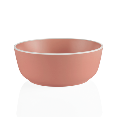 24 Piece Matte Pink Stoneware Dinnerware Set