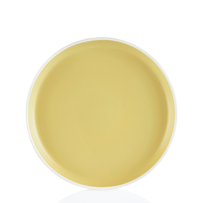 24 Piece Matte Yellow Stoneware Dinnerware Set