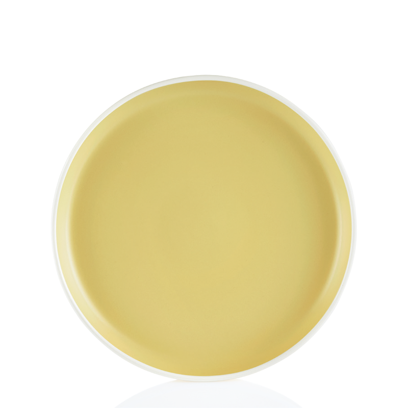 طقم عشاء بورسلان 24 قطعة لون أصفر من ديكوبور