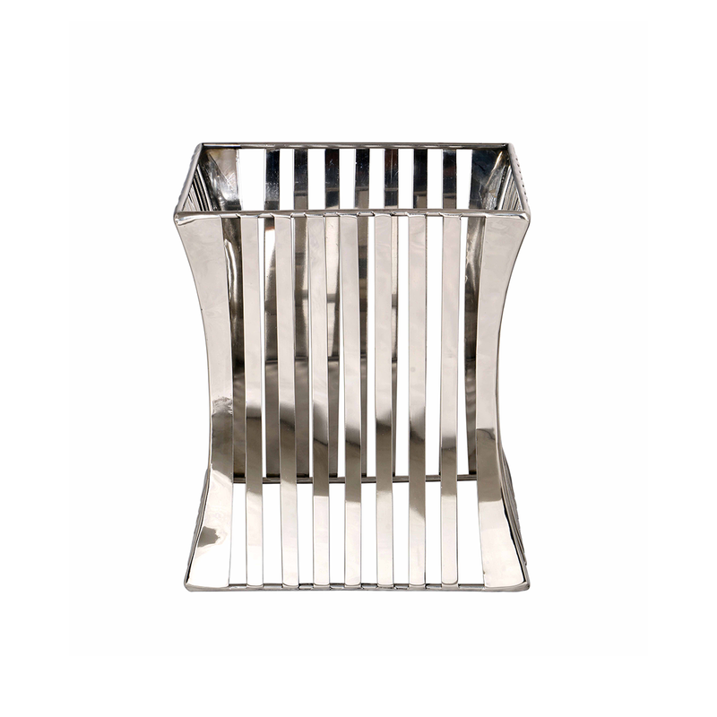 Vague 3 Piece Stainless Steel Square Riser & Stand Set