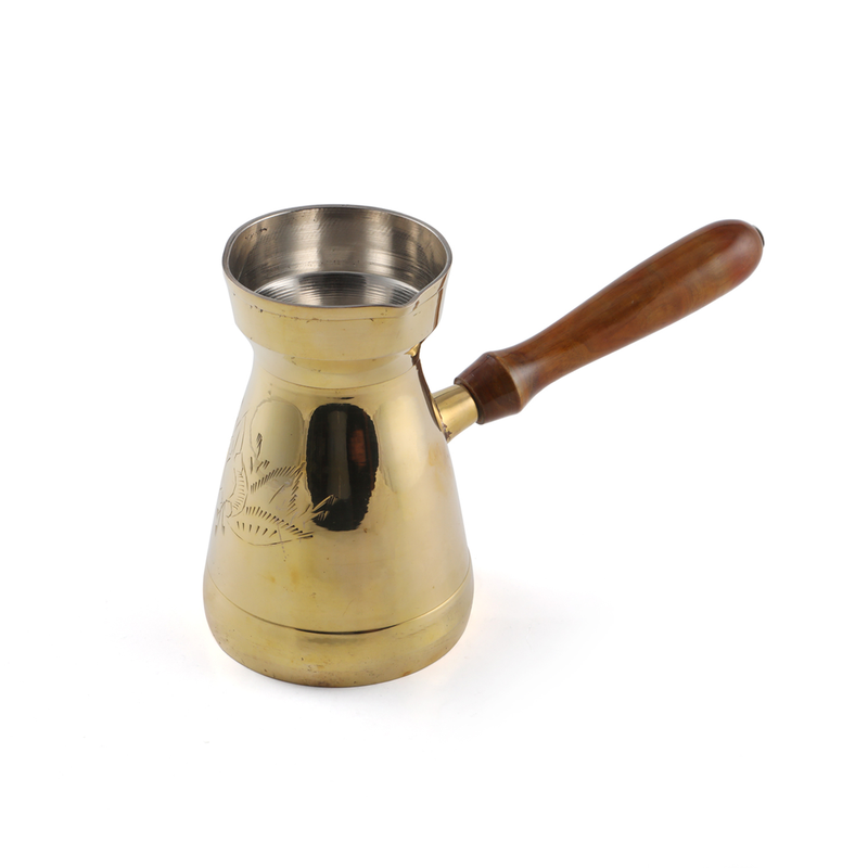 Vague Brass Turkish Coffee Pot