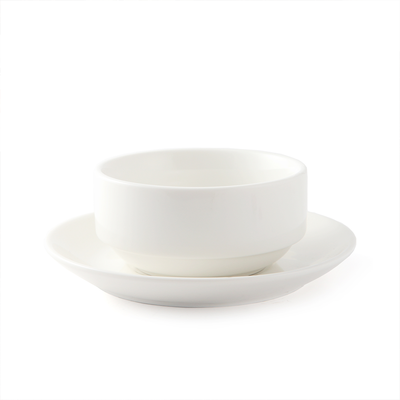 Porceletta Ivory Porcelain Soup Cup & Saucer 250 ml