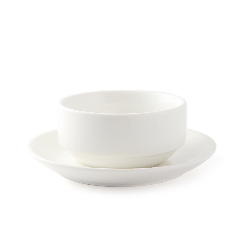 Porceletta Ivory Porcelain Soup Cup & Saucer 250 ml