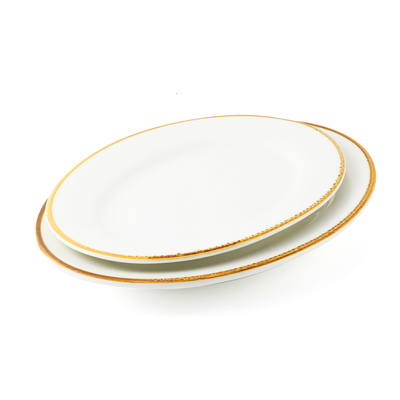 Porceletta Mocha Porcelain Oval Plate