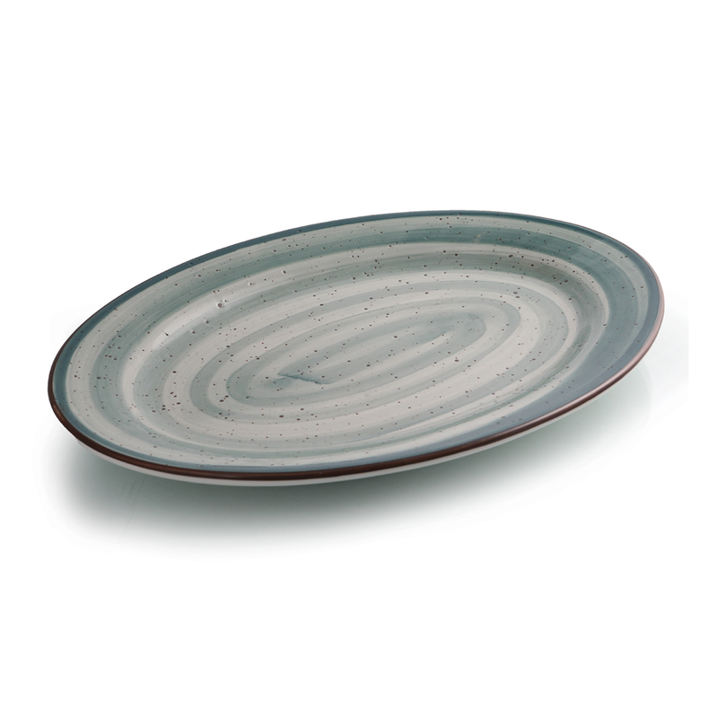Porceletta Color Glaze Porcelain Oval Plate