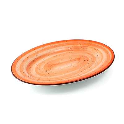 Porceletta Color Glaze Porcelain Oval Plate