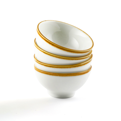 Porceletta Mocha Porcelain Small Footed Bowl