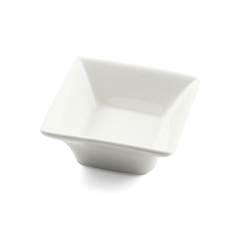 Porceletta Ivory Porcelain Square Bowl 7.3 cm