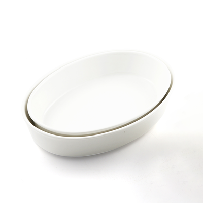 Porceletta Ivory Porcelain Oval Deep Plate