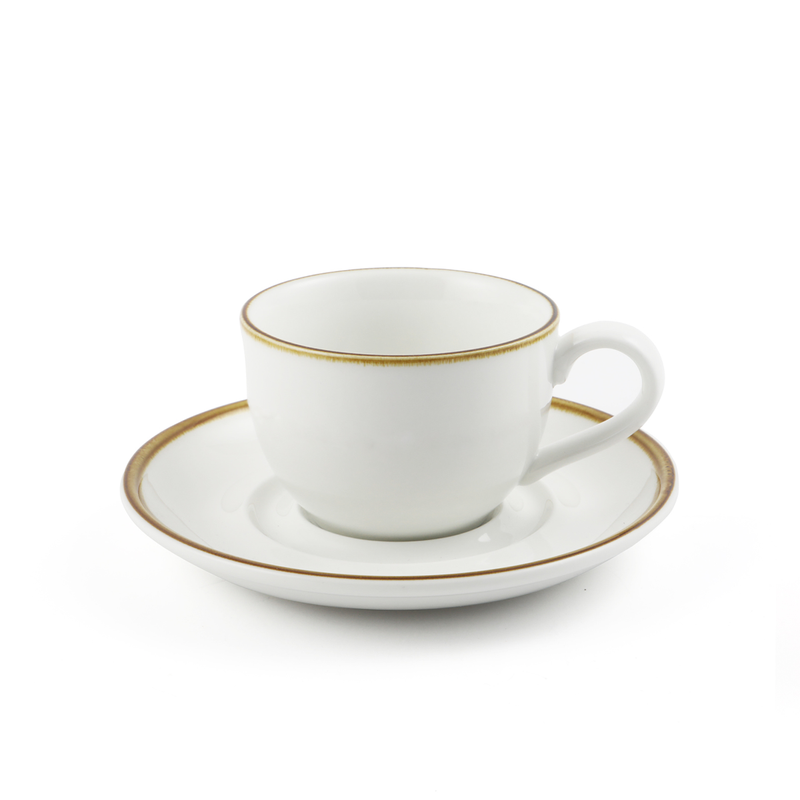 Porceletta Mocha Porcelain Coffee Cup & Saucer