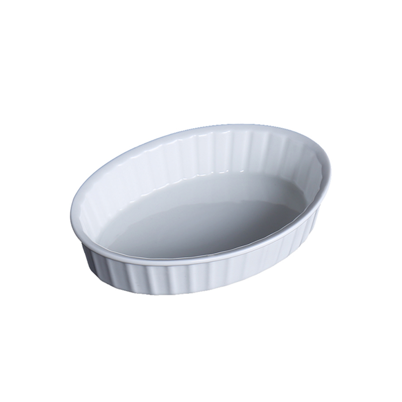 Porceletta Ivory Porcelain Oval Baking Dish