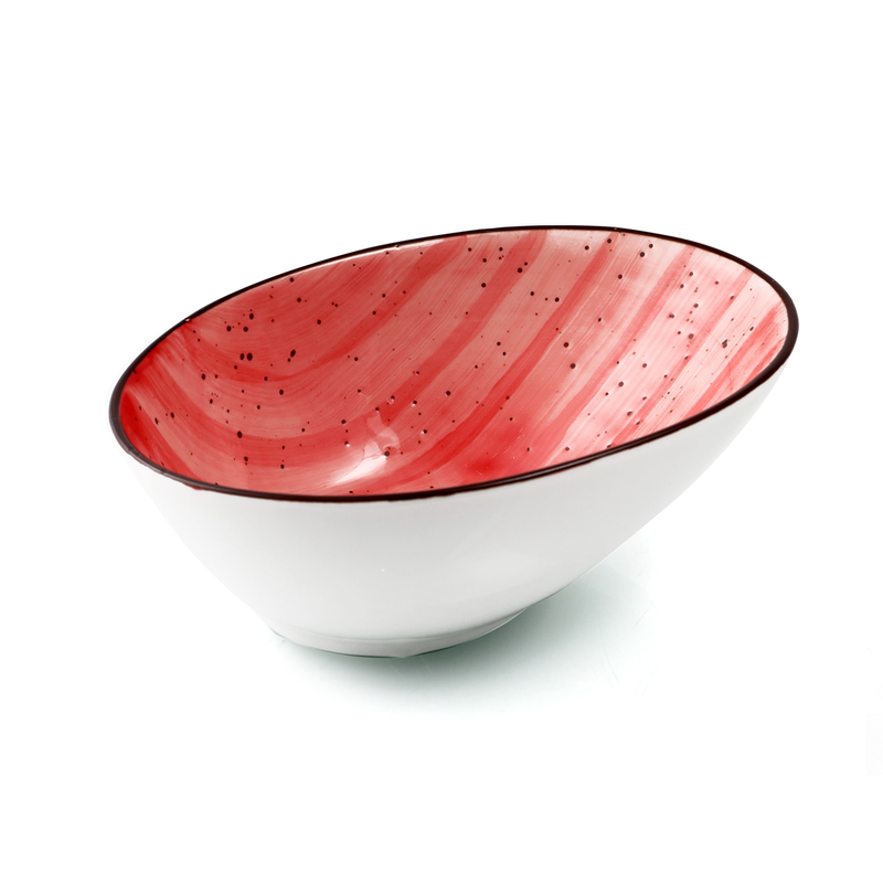 Porceletta Color Glaze Porcelain Boat Bowl 18 cm