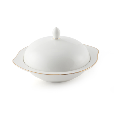 Porceletta Ivory Porcelain Bowl with Cover