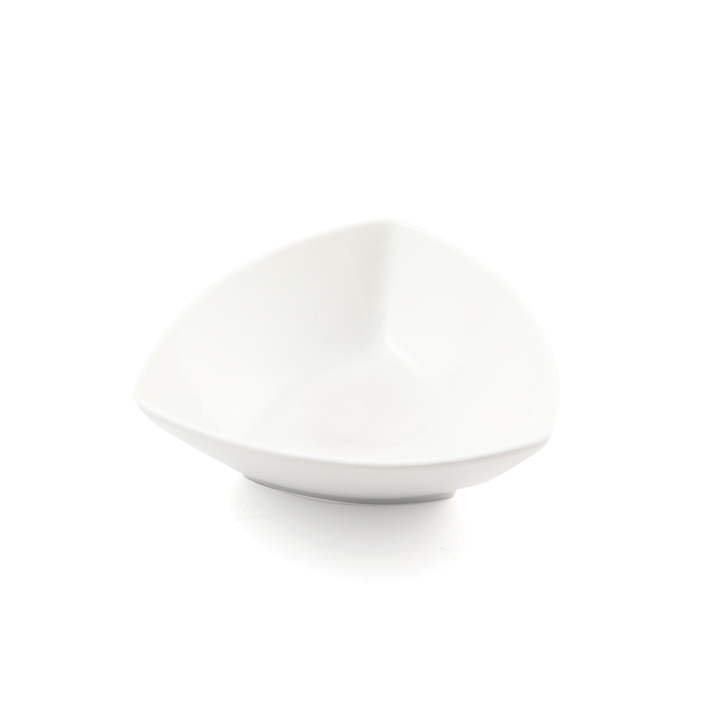 Porceletta Ivory Porcelain Triangle Dessert Bowl