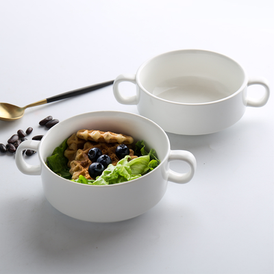 Porceletta Ivory Porcelain Soup Cup with Handles 200 ml