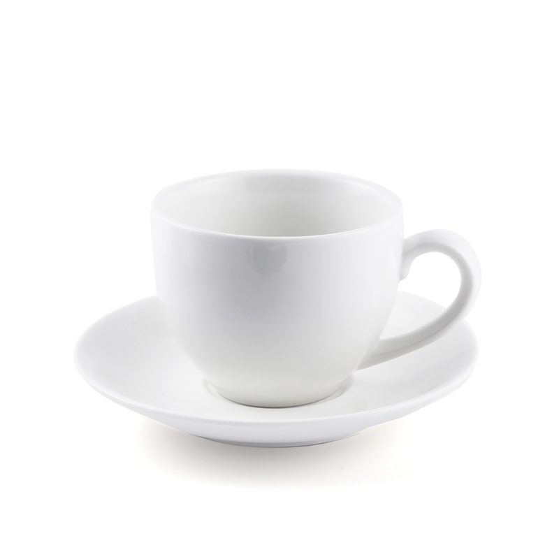Porceletta Ivory Porcelain Cappuccino Cup & Saucer