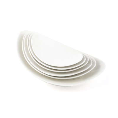 Porceletta Ivory Porcelain Moon Flat Plate