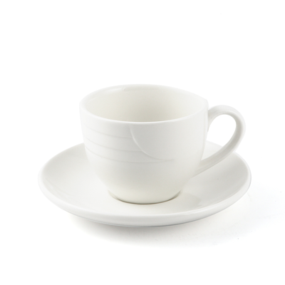 Porceletta Ivory Porcelain Coffee Cup & Saucer Castillo Design
