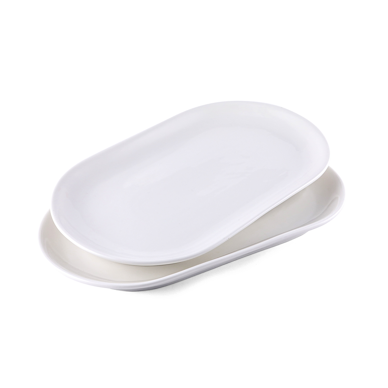 Porceletta Ivory Porcelain Meal Oval Plate 32.5*20.5 cm