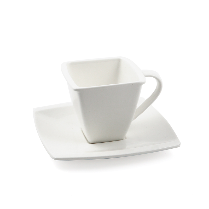 Porceletta Ivory Porcelain Coffee Cup & Saucer Meena Design 220 ml